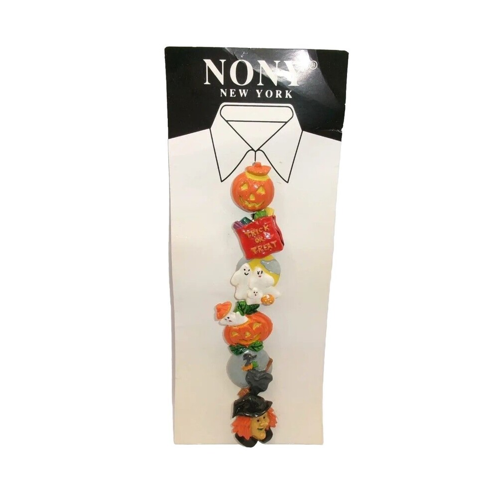 NONY New York Halloween Button Covers Jack O Lanterns Witches Ghosts Treat Bag